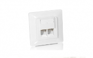 Façade modulaire allemande Equip Cat.5e - RJ-45 - 5e - -40 - 80 °C - Blanc - Polycarbonate (PC) - 80 mm