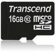 Transcend microSDHC 16GB Classe 10 90MB/s