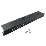 LogiLink NP0057 Panneau de brassage RJ-45 Cat5e/6/6a en acier noir 1U