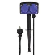LogiLink LPS214 Prise secteur 2 m 2 Extérieure IP44 RoHS