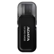 ADATA UV240 64GB USB 2.0 Memory Stick, avec couvercle, 7g, noir