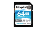 Kingston Canvas Go! Plus 64GB SD UHS-I V30 Snabbt Minneskort