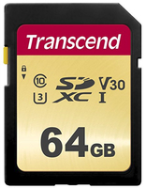Carte mémoire Transcend SDXC 500S 64GB UHS-I 95MB/s