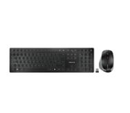Cherry DW 9500 SLIM - Sans fil RF + Bluetooth - Interrupteur à clé à ciseaux - QWERTY - Noir - Gris - Souris incluse