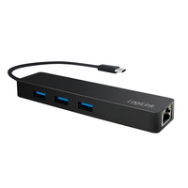 LogiLink UA0313 Hub USB-C vers Gigabit Ethernet/USB-A
