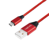 Câble LogiLink CU0151 USB-A vers Micro-USB 2.0 de 0,3 m