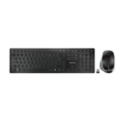 Cherry DW 9500 SLIM - Sans fil RF + Bluetooth - Interrupteur à clé ciseaux - AZERTY - Noir - Gris - Souris incluse
