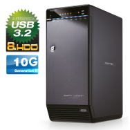 FANTEC QB-X8U31 Boîtier pour 8 disques durs 3,5 pouces USB 3.1 - Support pour disque dur - 3,5 pouces