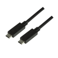 Câble LogiLink CU0129 USB-C 3.2 Gen 2 10 Gbit/s 1 m Transfert de données haute vitesse