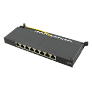 Panneau de montage en rack LogiLink NP0064B 10GbE RJ-45 Cat6a en acier noir