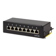Panneau de brassage LogiLink NP0018B 10GbE Cat6a STP en acier noir