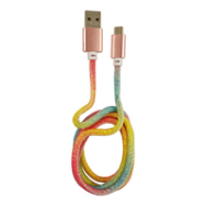 LC-C-USB-MICRO-1M-3 : Câble USB-A vers micro-USB 1 m, multicolore