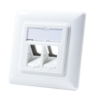 Boîtier de montage en surface blanc LogiLink NK4020 2xRJ-45
