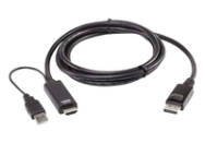 Câble HDMI vers DisplayPort ATEN True 4K - Conversion vidéo de 1,8 m