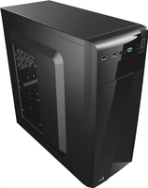 Tour midi AeroCool CS-1101, noire, idéale pour le bureau