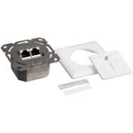 LogiLink NP0123 RJ-45 STP Cat6a Prise Keystone Blanc Métallisé