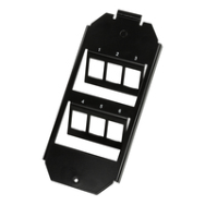 LogiLink NK4060 Plaque murale Keystone 2 ports Noir