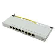 LogiLink NP0077 Panneau de brassage RJ-45 en métal gris 0,5U