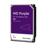 Disque dur de surveillance WD Purple 1 To - 3,5 pouces avec 256 Mo de cache