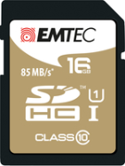 EMTEC SDHC 16 Go Classe 10 Or + - 16 Go - SDHC - Classe 10 - 85 Mo/s - 21 Mo/s - Noir - Marron