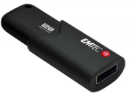 EMTEC B120 Click Secure - 128 Go - USB Type-A - 3.2 Gen 2 (3.1 Gen 2) - 100 Mo/s - Coulissant - Noir