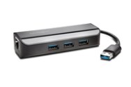 Adaptateur Ethernet USB 3.0 UA3000E - Concentrateur 3 ports Kensington