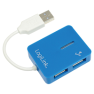 LogiLink Hub USB 2.0 4 ports 480Mbps Bleu