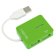 Hub USB 2.0 LogiLink 4 ports 480 Mbps vert
