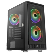 Tour midi AeroCool Graphite v3, micro-ATX/ATX/mini-ITX