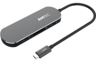 EMTEC T650C HUB Type-C - USB 3.2 Gen 1 (3.1 Gen 1) Type-A - HDMI - USB 3.2 Gen 1 (3.1 Gen 1) Type-A - USB 3.2 Gen 1 (3.1 Gen 1) Type-C - Noir - Noir