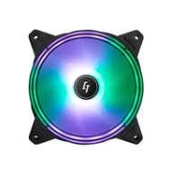 Chieftec NF-1225RGB - Ventilateur - 12 cm - 1600 tr/min - 28 dB - 68 cfm - Noir
