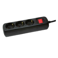 LogiLink LPS206B 1,4 m 3 prises AC Type F IP20 250 V