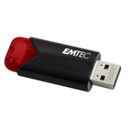 EMTEC Click Easy - 256 Go - USB Type-A - 3.2 Gen 1 (3.1 Gen 1) - Sans capuchon - Noir - Rouge