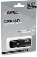 EMTEC B110 Click Easy 3.2 - 512 Go - USB Type-A - 3.2 Gen 2 (3.1 Gen 2) - 20 Mo/s - Coulissante - Noir