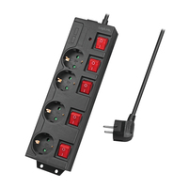 LogiLink LPS251 1,5 m 4 prises AC intérieur Type F IP20