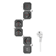 LogiLink LPS276U Multiprise 4 prises 2x USB-A 1,5 m
