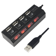 LogiLink UA0128 Concentrateur USB 2.0 4 ports 480 Mbps 0,55 m