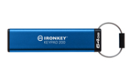 Kingston IronKey Keypad 200 64GB USB 3.2 Gen 1 Blå Säkert Minne