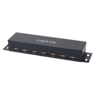 LogiLink UA0148 Hub USB 2.0 480Mbps Gris métal