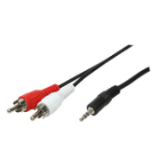 Câble LogiLink 5 m 3,5 mm vers 2xRCA