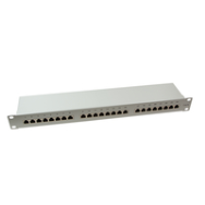 Panneau de brassage LogiLink NP0053 Cat6 S/UTP en acier gris 1U