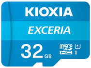 Kioxia Exceria - 32 GB - MicroSDHC - Class 10 - UHS-I - 100 MB/s - Class 1 (U1)