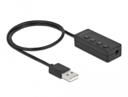 Adaptateur USB pour casque et microphone Delock avec 2 prises jack 3,5 mm pour Windows