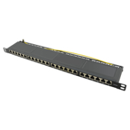 LogiLink NP0063 Panneau de brassage en métal noir 40GbE Cat6a 0,5U