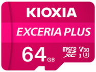Kioxia Exceria Plus - 64 GB - MicroSDXC - Class 10 - UHS-I - 100 MB/s - 65 MB/s