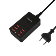 LogiLink PA0139 Adaptateur secteur intérieur 5 V Noir