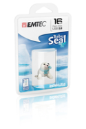 EMTEC Baby Seal - 16 Go - USB Type-A - 2.0 - Capuchon - Bleu, Blanc