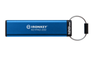 Kingston IronKey Keypad 200 128GB USB 3.2 Gen 1 Blå Säkert Minne