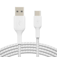 Belkin CAB002BT1MWH - 1 m - USB A - USB C - Blanc