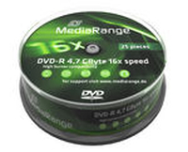 MediaRange MR403 DVD-R 4,7 Go, paquet de 25